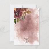 Marsala Clay & Yellow Bouquet Wedding Save The Date (Rückseite)