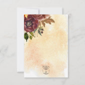 Marsala Clay & Yellow Bouquet Wedding Save The Date (Rückseite)