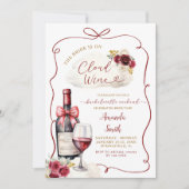 Marsala Cloud Bachelorette Wochenende Einladung (Vorderseite)