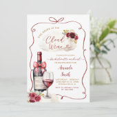 Marsala Cloud Bachelorette Wochenende Einladung (Stehend Vorderseite)