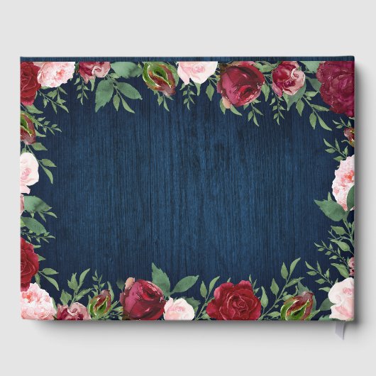 Marsala Country Rustic Wedding Gästebuch (Rückseite)