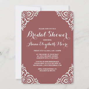 Marsala Damask Einladung