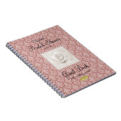 Marsala Damast-und Rosen-Brautparty-Gast-Buch - Notizblock (Rechte Seite)