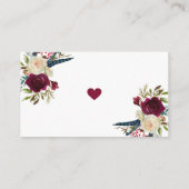 Marsala Diaper Raffle Tickets, Marsala Baby Dusche Begleitkarte (Rückseite)