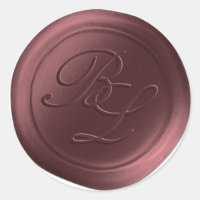 Marsala Double Monogram Imitate Wachs Siegel Stick