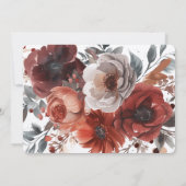 Marsala Elegance Save the Date Karte (Rückseite)