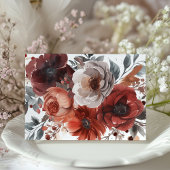 Marsala Elegance Save the Date Karte