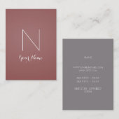 Marsala extravagantes atemberaubendes und mit visitenkarte (Vorne/Hinten)