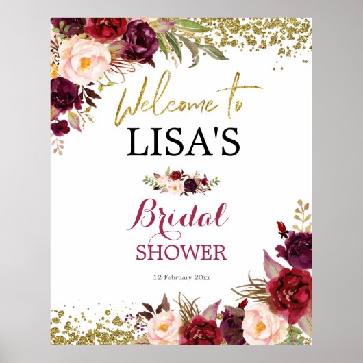 Marsala Fall in der Liebe - Begrüßungszeichen Poster (Vorne)