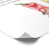 Marsala Floral Bloody und Bubbly Bar Poster (Ecke)