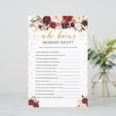 Marsala floral boho, der das beste Spiel der Mommy (Stehend Vorderseite)