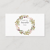 Marsala Floral Display Brautparty Karte + Tag (Rückseite)