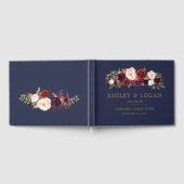 Marsala Floral Elegant Wedding Guest Book Gästebuch (Voll)