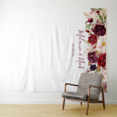 Marsala Floral Grüne Foto Wandteppich (Beispiel (Horizontal))