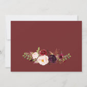 Marsala Floral Herbst Gold Engagement Party Card Einladung (Rückseite)