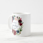 Marsala Floral Hochzeitsplanung Frau Tasse (Vorderseite Links)