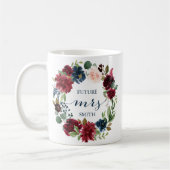 Marsala Floral Hochzeitsplanung Frau Tasse (Links)