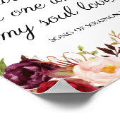 Marsala Floral Ich habe das eine gefunden, mein So Poster (Ecke)