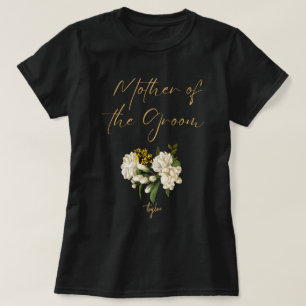 Marsala Floral Mutter des Grooms T-Shirt