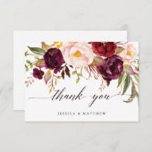 Marsala Floral Wedding Danke 2-seitig3 (Vorne/Hinten)