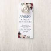 Marsala Floral Wedding Door Hangers Türanhänger (Auf Knauf)