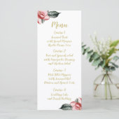 Marsala Floral Wedding Menü Menükarte (Stehend Vorderseite)