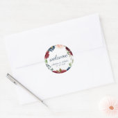 Marsala Floral Wedding Welcome Stickers (Umschlag)