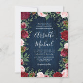 Marsala Floral Winter Rustikale Hochzeitseinladung Einladung (Vorderseite)