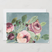 Marsala florale Taufe Ozean danke Karte (Rückseite)