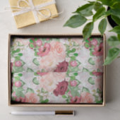 Marsala florales Party Seidenpapier (Geschenk)