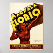 MARSALA FLORIO Italien Weinkultur und Erde Poster (Vorne)