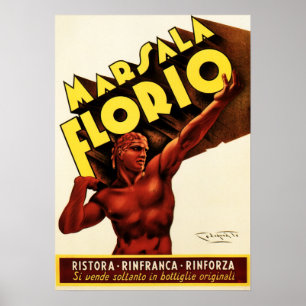 MARSALA FLORIO Italien Weinkultur und Erde Poster