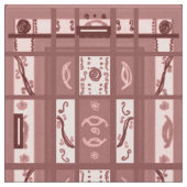 Marsala Girl Power Cut & Sew Foto Frame Pattern Stoff (Nahaufnahme)