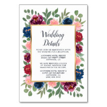 Marsala-Hochzeitkarten für Burgund Blush