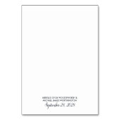 Marsala-Hochzeitkarten für Burgund Blush Tischnummer (Rückseite)