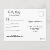 Marsala & Ivory Rose | Navy UAWG Postkarte (Rückseite)