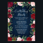 Marsala Land Rustikale Hochzeitsplätze Tischnummer<br><div class="desc">Marsala Country Rustic Wedding Insert Cards - ein rustikal marineblauer Holzfußboden mit Grünpflanzen,  Rose und anderen Blumenelementen in Rosa,  Marsala,  Bordeaux und mehr.</div>