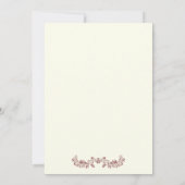 Marsala Laubkranz Hochzeitspaare Dusche Einladung (Rückseite)