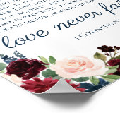 Marsala-Liebe der Marine Versage nie 1 korinthisch Poster (Ecke)