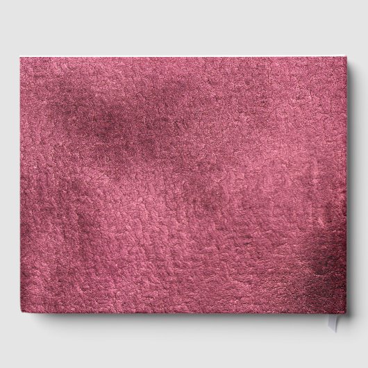 Marsala Liebe Modernes, einfaches Gästebuch (Rückseite)