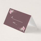 Marsala Maroon Floral Watercolor Wedding (Vorderseite)
