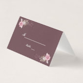 Marsala Maroon Floral Watercolor Wedding (Rückseite)