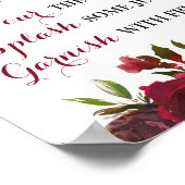 Marsala Mimosa Bar Sign Wedding Brautparty Fall Poster (Ecke)