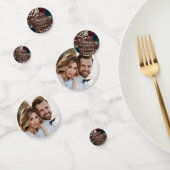 Marsala & Navy Blume Rustikaler Hochzeitstisch für Konfetti (Gruppe)