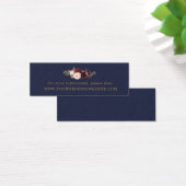 Marsala Navy Gold Floral Wedding Website Cards (Schreibtisch)