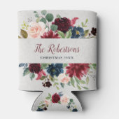 Marsala & Navy Shabby Chic Holiday Party Dosenkühler (Rückseite)