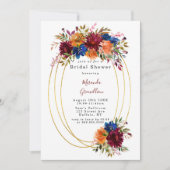 Marsala Orange Brautparty Einladung (Vorderseite)