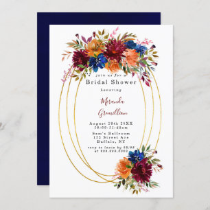 Marsala Orange Brautparty Einladung