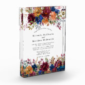 Marsala Orange Keepake Wedite Einladung Fotoblock (Links)