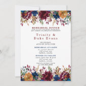 Marsala Orange Probe Abendessen Einladung (Vorderseite)